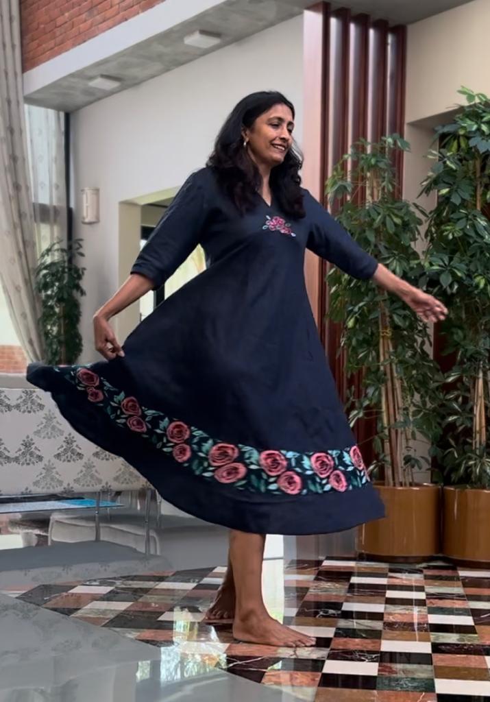 knee length dresses for ladies Angel Maternity Elea Navy Work Dress in Linen